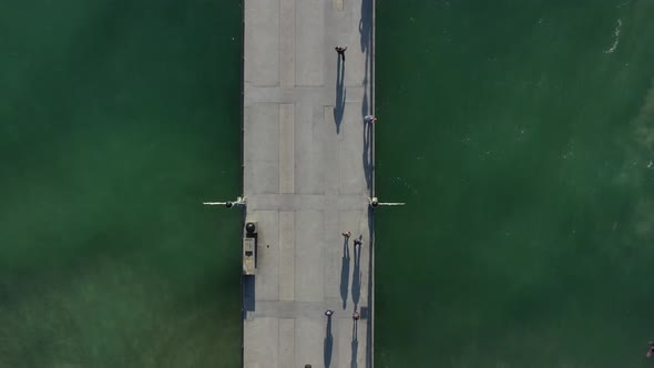 Huntington Beach Pier Aerial Overhead