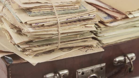 Stacks of letters of 1940s