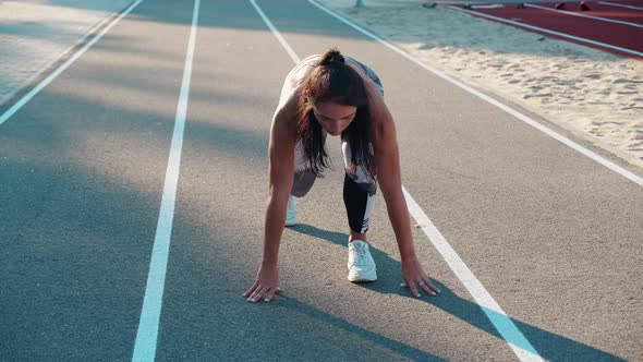 Female Athlete on Track