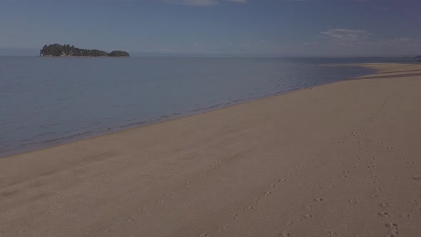 Empty beach aerial