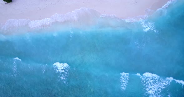 Beautiful aerial abstract view of a white paradise beach and aqua blue water background in colourful