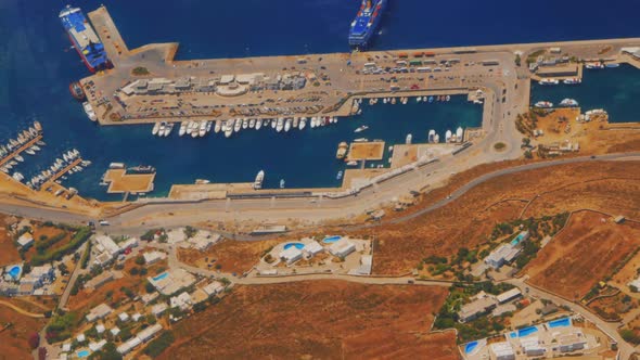 Greek Island of Mykonos from Above