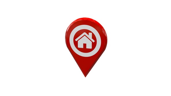 Map Location Glossy 3D Icon Home