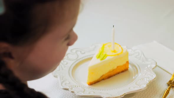 Lemon Cheesecake on a Retro Plate