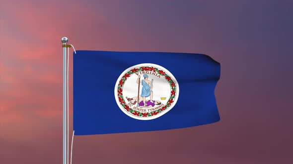 Virginia Flag 4k