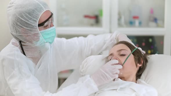 Doctor Intubating a Kid Having a Respiratory Disease