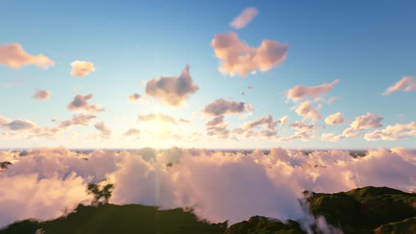 Mountain Sunset Clouds alt