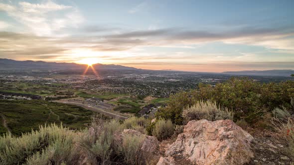 Dolly Time Lapse overlooking Salt Lake Valley.