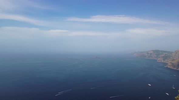 Amalfi Coast Ocean View in Summer Season