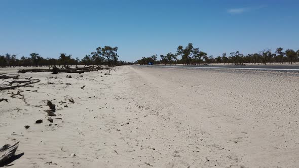 Dry grey dirt on outback Australia