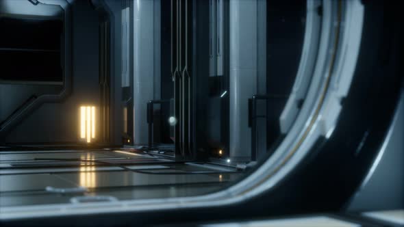 Sci-fi Tunnel or Spaceship Corridor alt