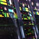 Network Storages and Databases in the Server Room. Server Stand with Glass Doors. Dolly Shoot, High - VideoHive Item for Sale