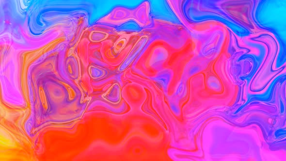 Abstract colorful trendy liquid wave paint background