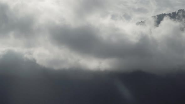 Mountains in the Clouds at Sunrise