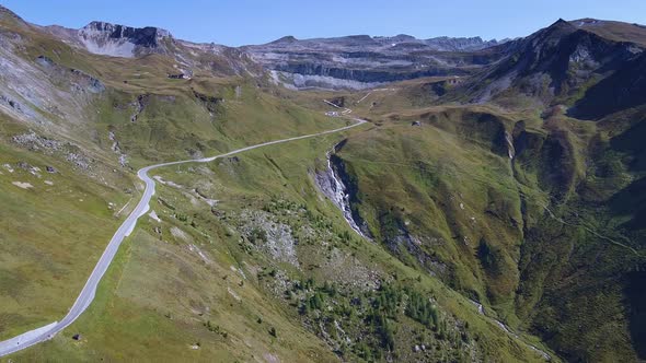 Scenery of the Grossglockner High Alpine Road in Austria