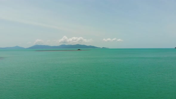 Beautiful high view of nature with sea ocean