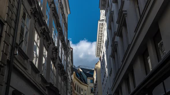 Narrow Street and Clouds