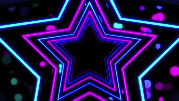 Neon Star Tunnel 01 Hd 