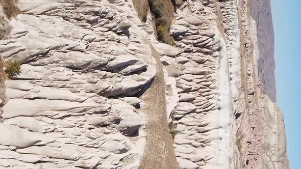 Vertical Video Cappadocia Landscape Aerial View