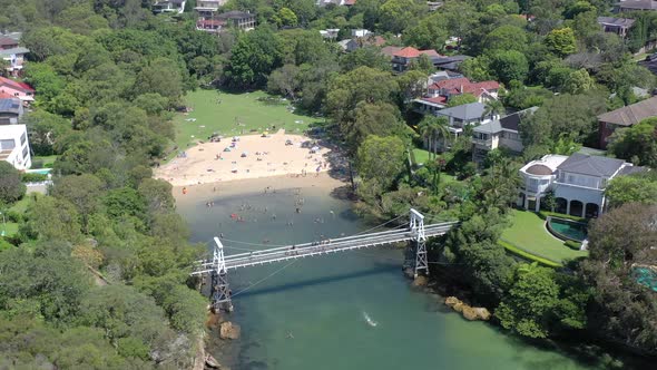 Parsley Bay Beach and Bridge a Secluded Beach in the Affluent Sydney Suburbs