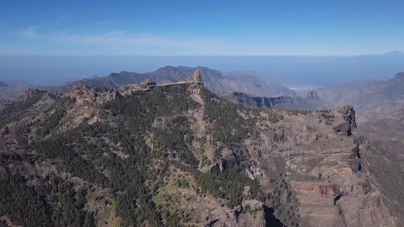 Aerial of Nublo Rock in Caldera of Tejeda, Gran Canaria