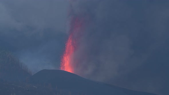 Cumbre Vieja volcanic eruption in La Palma Canary Islands 2021