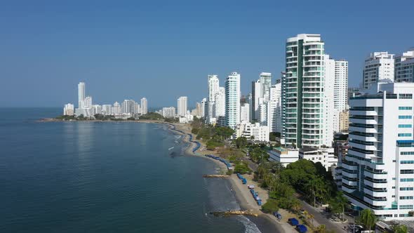 City Beach in Bocagrande District Cartagena Colombia
