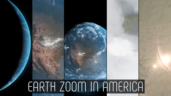 Earth Zoom In America