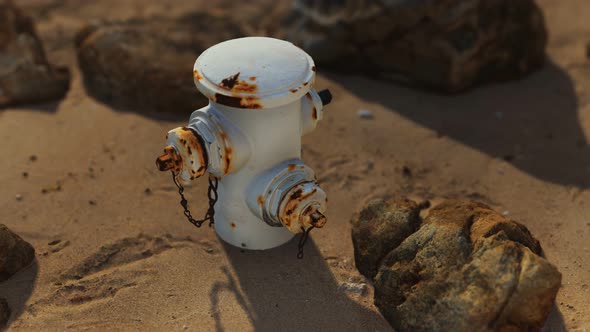 Abandoned Rusted Hydrant at Sand Beach