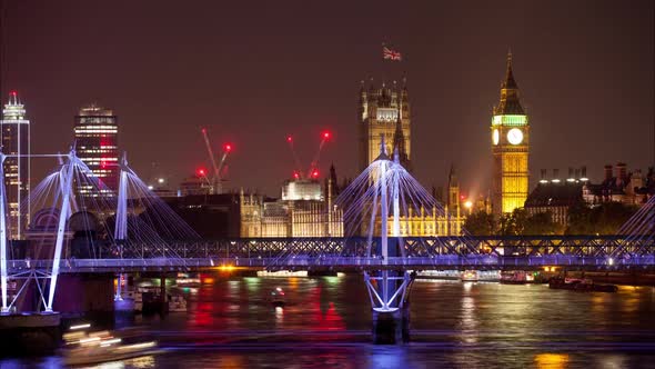 london city  skyline financial business skyscrapers night