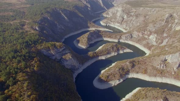 Aerial Flight Over Uvac Canyon 4