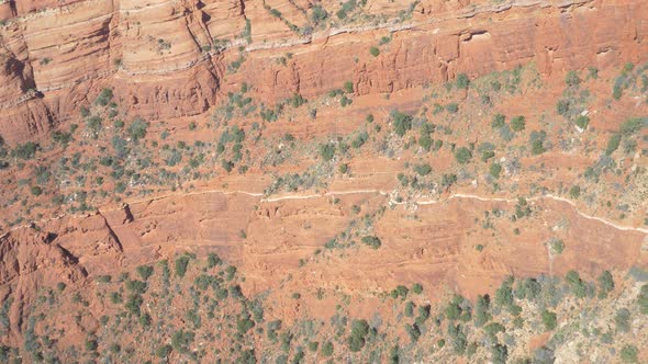 Aerial view of a butte