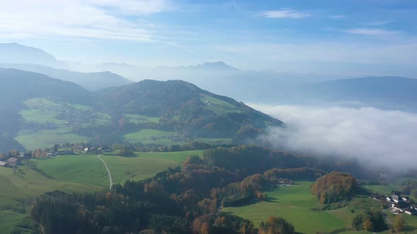 Wide Valley Covered With Clouds