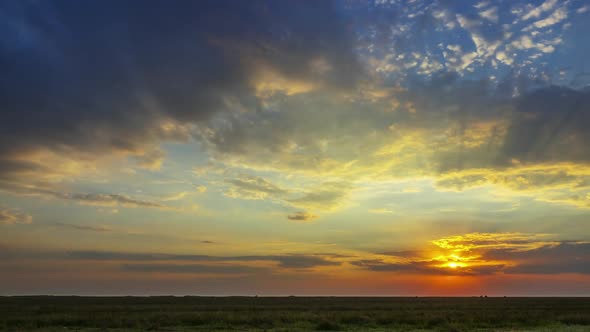 Sunset Over Summer Savannah