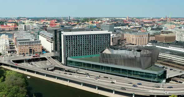 Stockholm Sweden  Julne 30 2019 Top View Of Building Of Radisson Blu Waterfront Hotel Stockholm