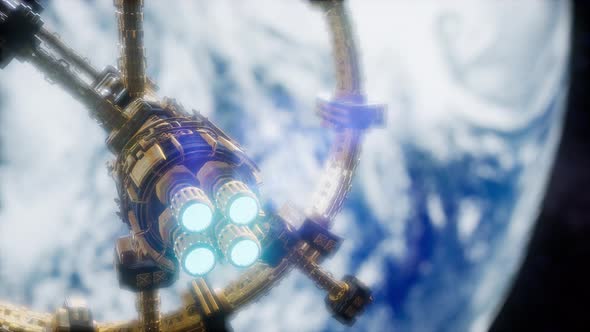 A View of the Earth and a Spaceship alt