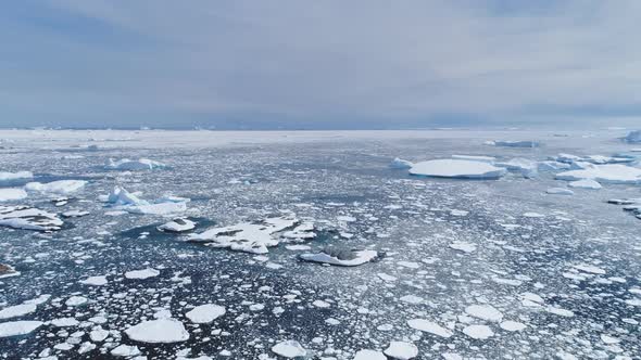 Antarctica Ice Polar Ocean Seascape Aerial View