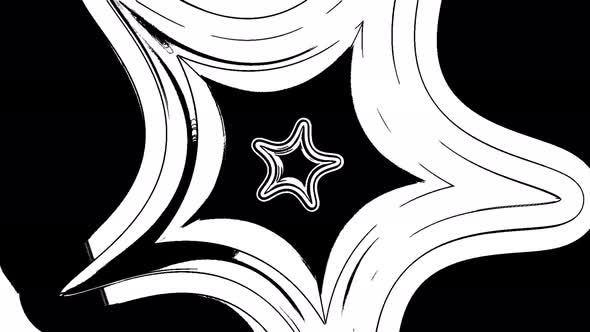 Cartoon white star loop