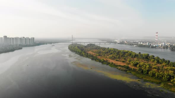 Over the Dnipro River in Kiev