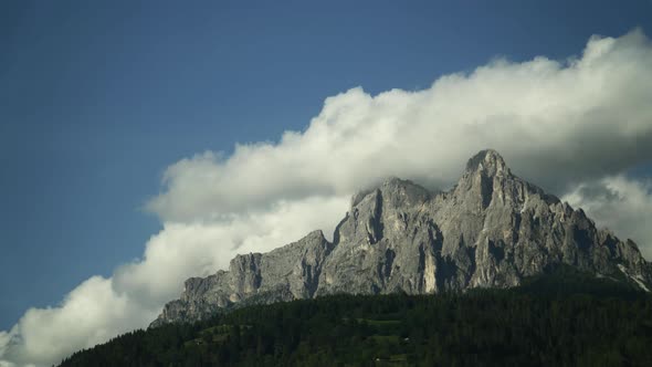 Timelapse Of Clouds On The Dolomites In The Alps