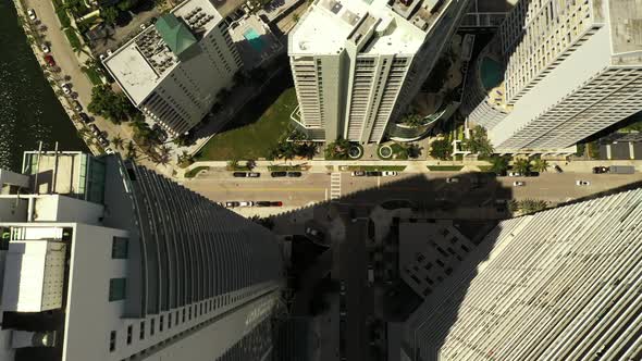 Drone Shots Over The City Miami 4k