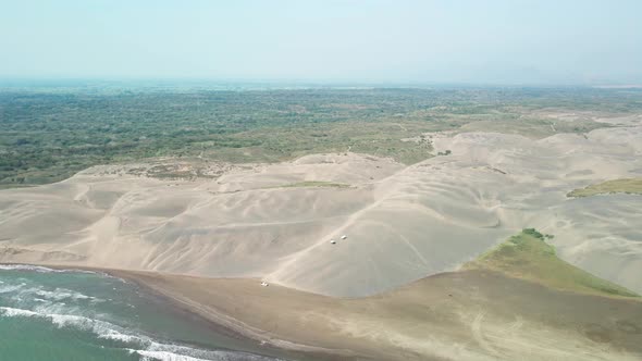 Dunes in the mexican beach of chachalacas in veracruz