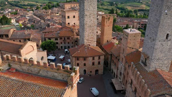 Aerial view of San Gimignano, Tuscany