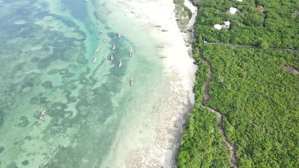 Ocean Landscape Near the Coast of Zanzibar Tanzania