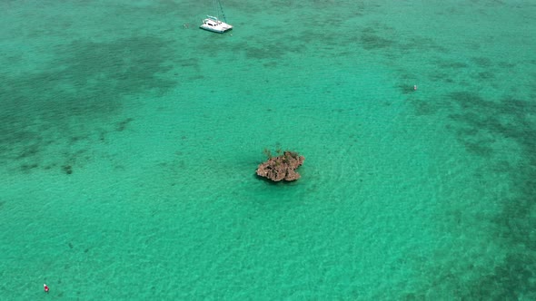 Aerial View of Ile Aux Benitiers Mauritius