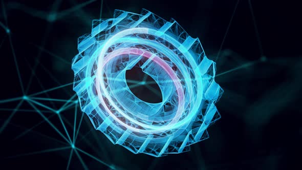 Disk Milling Cutter Hologram Close Up 4k alt