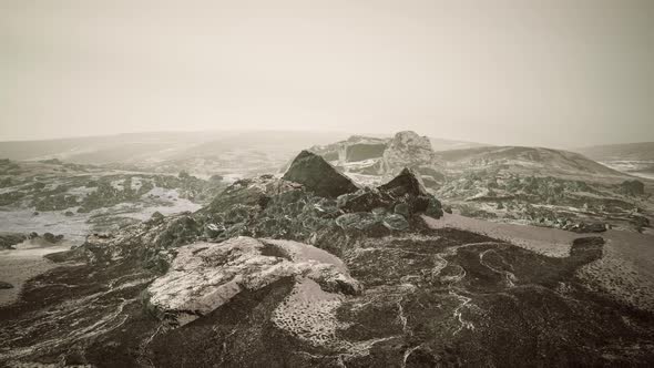 Snow Ice and Rocks at Northern Landscape