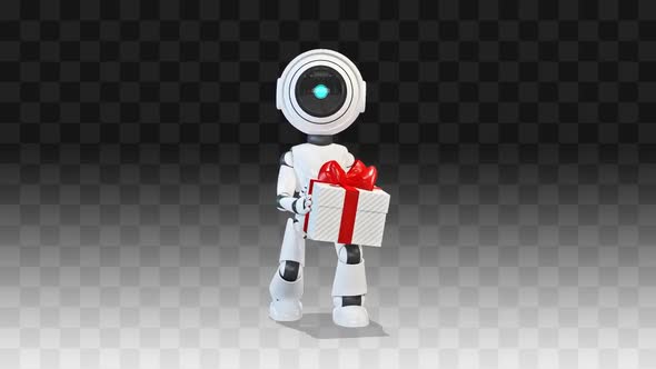 Robot Dance With Gift