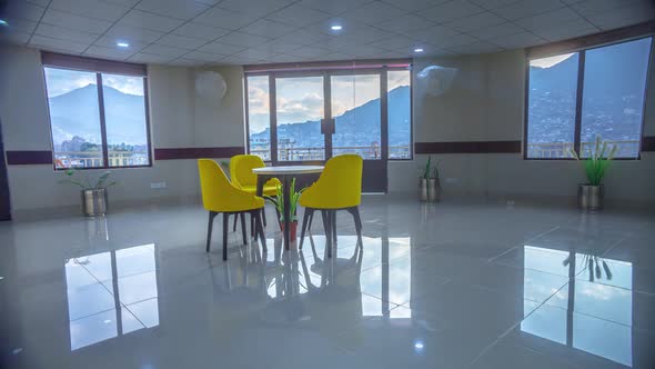 Time Laps Sun and Clouds in Windows Reflection alt