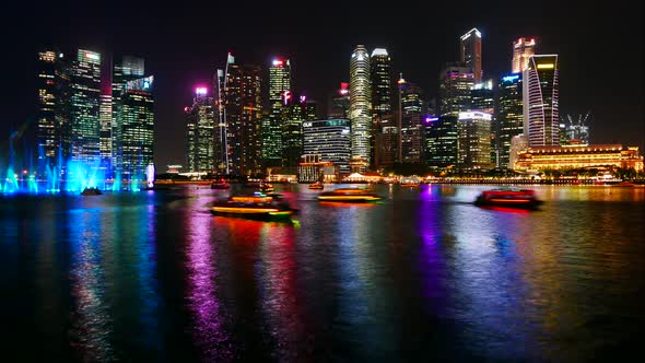 Time lapse of Building in Singapore city